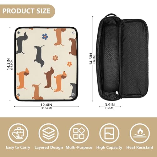 Bolsa para herramientas de cabello resistente al calor de viaje miniatura 4