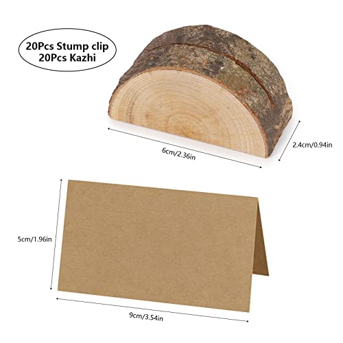 Venga amigos Segnaposto Legno Supporto 20 Pezzo