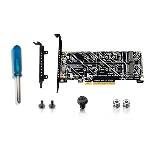 Double NVMe PCIe 5.0 adaptateur baie carte M.2 pour extension stockage PC fixe