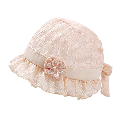 Youngy Hat, Born Cotton Hat Kids Cap Princess Infant Toddler Baby Bonnet Summer Sun Hat - Beige