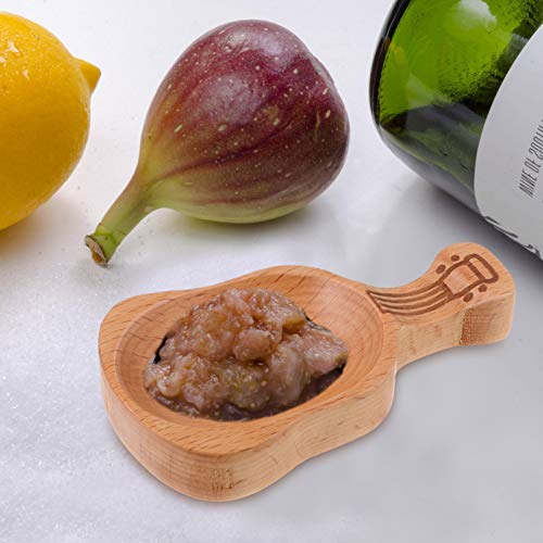 Hemoton 2 peças de tigelas de madeira para molho, pratos de tempero, pauzinhos descanso, suporte par