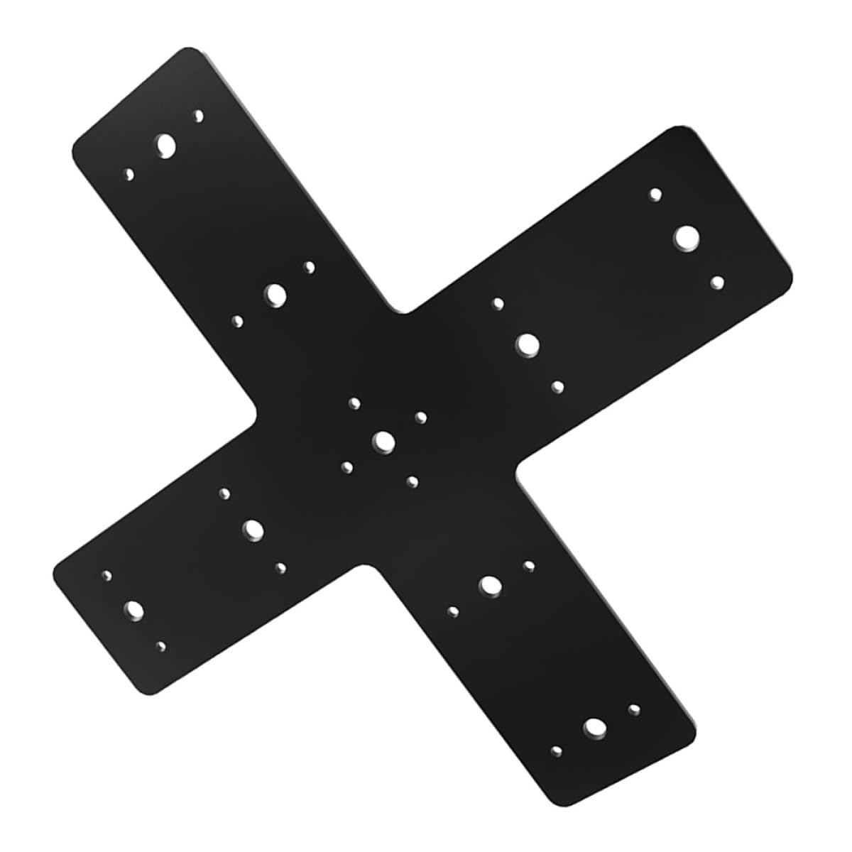 MAGICLULU Piastra a Forma di Croce in Acciaio Inossidabile Nero di Riparazione Installazione Rapida per Rinforzo Tralicci in Design e Costruzione
