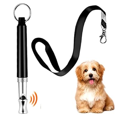 KNOOR Dog Whistle with Lanyard Neck Strap Durable Dog whistle to Stop Barking & Standardized Frequency Dog whistles for Recall Ideal for Dog to Train Basic Obedience & Modify Specific Behaviors