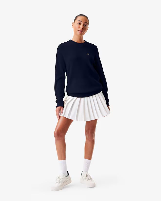 Lacoste Womens Crewneck Cashmere Pullover Sweater - Image 3