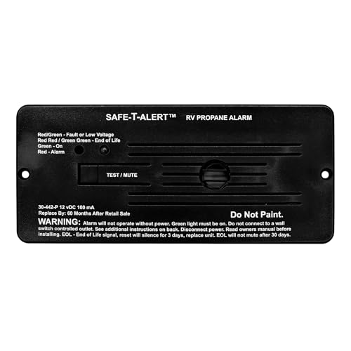Safe T Alert 30 Series Classic LP Gas Alarm - Propane Alarm - Flush Mount Black - 30-442-P-BL