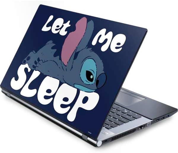 Skinit Decal Laptop Skin Compatible with Generic 16in Laptop (13.4in X 9.26in) - Officially Licensed Disney Lilo and Stitch Stitch and Angel Design