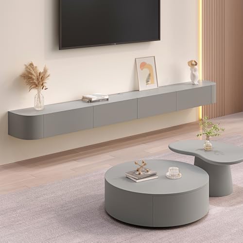 Meuble de rangement mural gris pour un salon moderne et un bureau ordonné