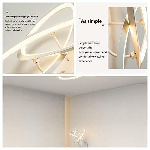 Plafonnier LED moderne fleur en spirale à intensité variable avec télécommande HJLJKG - 7