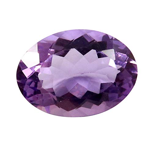 Améthyste naturelle de 7,45 carats, une pierre ovale idéale pour un cadeau