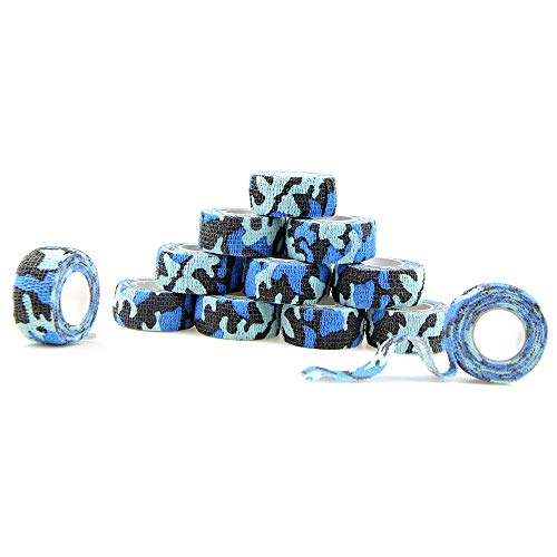 MUEUSS Vendaje autoadhesivo Vet Wrap Vendajes cohesivos auto adherentes Vendaje elástico no tejido impermeable para animales Deportes para mascotas FDA (Color mixto, 12 rollos, 1 '' x 5YDS)