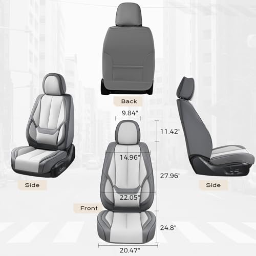 Image of Coverado Seat Covers, Car Seat Covers Front Seats, Car Seat Cover, Car Seat Protector Waterproof, Car Seat Cushion Nappa Leather, Seat Covers Carseat Cover Universal Fit for Most Cars