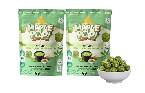 Maple Pop! Organic Maple Caramel Popcorn – Low Sugar, High