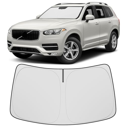 Hugeek Windshield Sun Shade fit for 2016-2023 2024 2025 2026 Volvo XC90 Accessories Front Windshield Sun Shade Foldable Sunshade Protector (f‌or Volvo XC90 2016-2026)