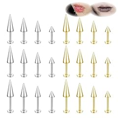 24pcs 16g lip ring stud(gold+silver)