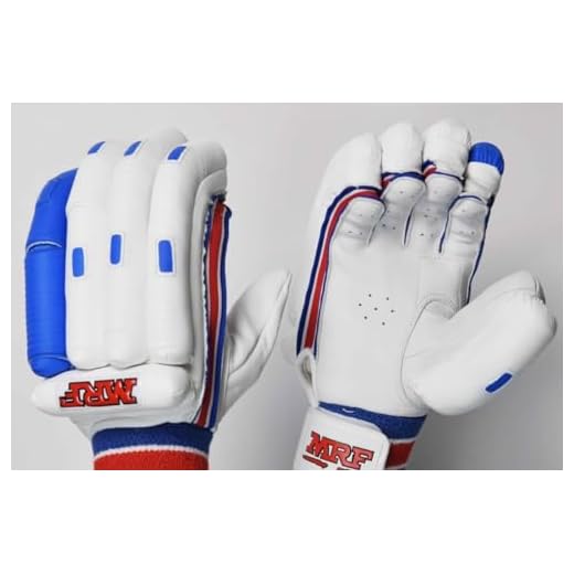 MRF Leather Genius Grand Cricket Batting Gloves (Adult Rh), Large, Multicolor