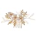 Produktbild Monllack Golden Leaf Kamm Braut Hochzeit Haarschmuck Exquisite Headwear Hochzeit Schmuck Hochzeit Kleid Zubehör