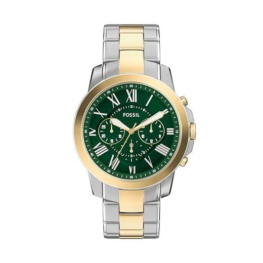Fossil Relógio masculino Grant cronógrafo de aço inoxidável em dois tons (modelo: FS6131)