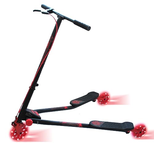 Bipatinete Scooter Luminoso 3 Rueda Neon (Rojo)