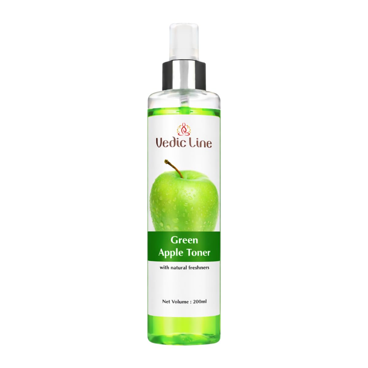 Vedicline Green Apple Facial Toner With Green Apple Extract | Skin Refreshing Formula For Clear & Even Look | Daily Use | 200 ml
