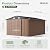 Aoxun 10 x 12FT Outdoor Storage Shed with Double Hinged Large Door Utility Garden Shed with Lockable Door & Sloped Roof Metal Sheds Outdoor Storage for Garden, Backyard, Patio and Backyard, Brown