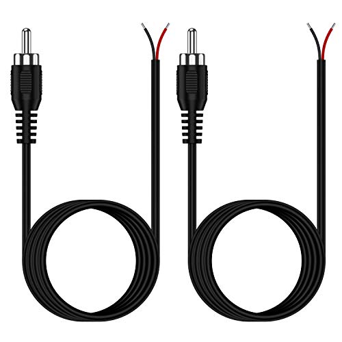 Cheap RCA to Bare Wire Cable, (2 Pack 22AWG 6.6 ft) Replacement RCA Male Plug Jack Connector Adapter to Bare Wire Open End Audio Video RCA Cable for Repair Limited RCA to Bare Wire Cable, (2 Pack 22AWG 6.6 ft) Replacement RCA Male Plug Jack Connector Adapter to Bare Wire Open End Audio Video RCA Cable for Repair