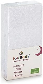 Dudu N Girlie Crib Mattress Protector 90 x 40 Waterproof - Breathable Terry Towel Deep Bedside Crib Mattress Protector -Topper Cover kids mattress protector waterproof.