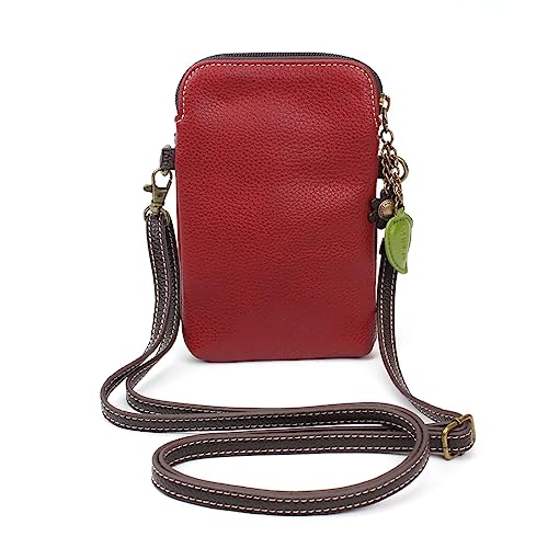 Image of CHALA Bird Collection Cell Phone Crossbody Purse-Women PU Leather /Canvas Multicolor Handbag with Adjustable Strap