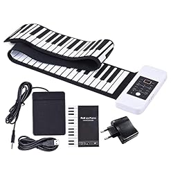 Sasuori Piano électronique Hand Up Piano Silicon 88 Clés main Piano USB électronique clavier intégré Li-ion rechargeable… – Image 6