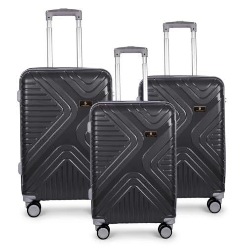 Image of Small Cabin Suitcase, Black, Polypropylene, 54 cm, 8 Spinner Wheels with Number Lock