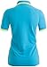 CLOVERY Women's Basic Solid Short Sleeve Polo Shirt Top Aqua Medium