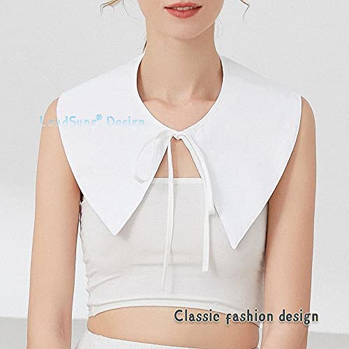 LoudSung Fake Collar Detachable Blouse False Collar Half Shirts Collar Little Shawl Top Elegant for Women Girls2
