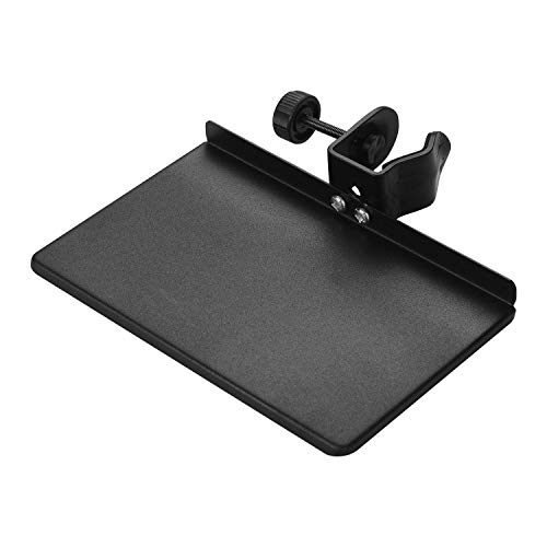 CUHAWUDBA Universal Microphone Stand Clamp-On Tray Metal Material with Mounting Clamp