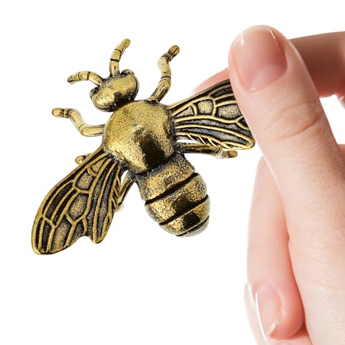 Piccole statuette di animali in ottone: la decorazione a forma di ape è realizzata in materiale di ottone, sicuro e per un uso prolungato, ape in ottone