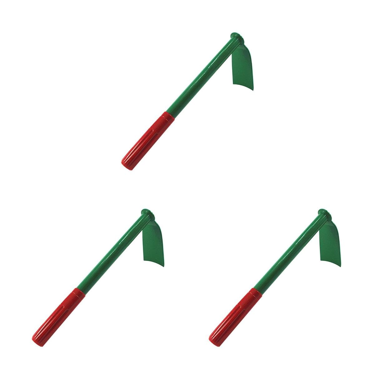 LIOOBO 3stücke Garden Tool Ergonomische Hacke Manganstahl Mit Grünem Sprühfinish Leichte Gartenarbeit Für Balkon Und Outdoor Zufällige Farbauswahl Für Pflanzenpflege