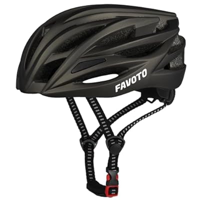 Favoto Casco de Bicicleta Ajustable  Casco de Ciclismo con Forro para Hombre Mujer Adultos  Casco de MTB Carretera Montaña Certificado CE TUV L  59-61cm 