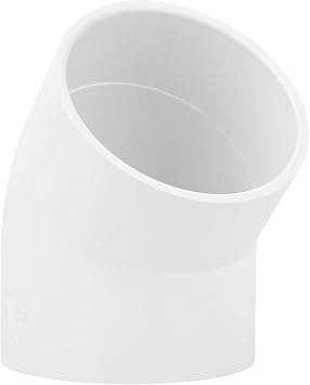 4" 45 Degree PVC Elbow Pipe Fitting Connector Socket x Socket Furniture Build Grade SCH40 4 Inch 45 Degree Elbow PVC Corner Adapter for Home Sewer Plumbing Water Line