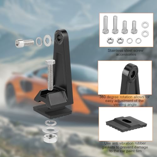 Base ajustable de barra LED para coche con soporte de montaje deslizante y kit de tornillos 3