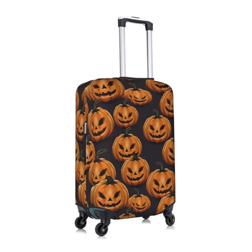 Halloween Pumpkin Print Decorative Travel Luggage Cover Concealed Zipper Suitcases Anti Scratch Dustproof3