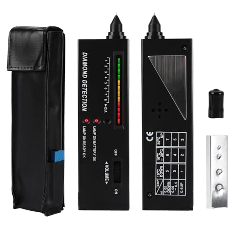Portable Electronic Diamond Tester Pen Professional Moissan Diamond Tester High Accuracy Jewelry Detector for Diamond Jade Ruby Crystal Sapphire Agate gems Multi Gemstone Precious