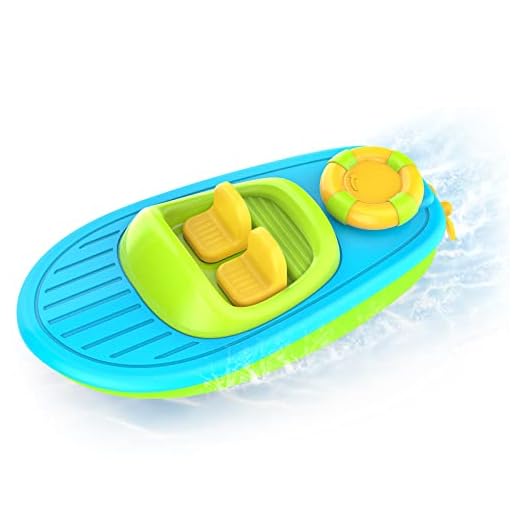 KINDIARY Bath Toy, Floating Wind-up Boat, Water Table Pool Bath Time Bathtub Tub Toy for Toddlers Baby Kids Infant Girls Boys
