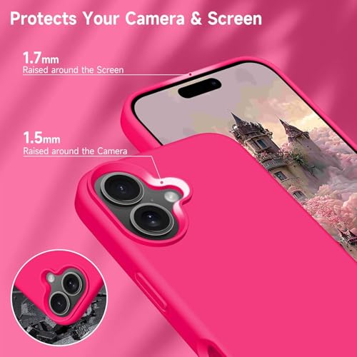 Image of Back Cover Compatible with iPhone 17 Case (6.3) Soft Touch Slim Liquid Silicone Full Protection Shock Proof Back Cover for iPhone 17 (SC Hot Pink)