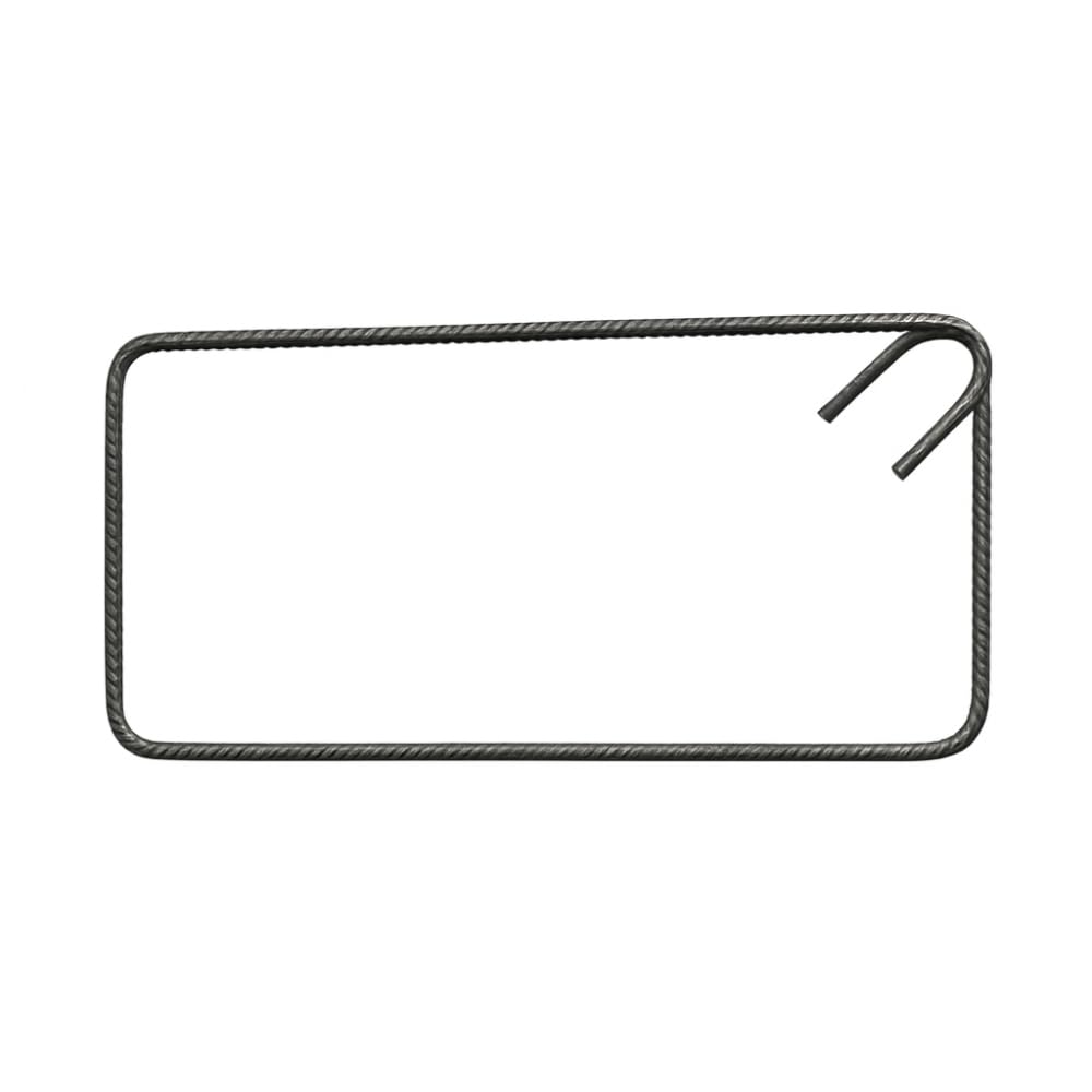 FORTUNATO Kit Staffe di Rinforzo in Ferro Sagomato, Antisismiche, 20x50 cm, Ø 8 mm, Curvatura 135°, per Strutture Cemento Durevoli (Pezzi : 20)