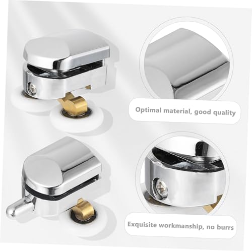 Ruedas dobles para mampara de baño con rodamiento electrochapado 25mm 5