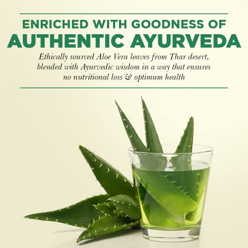 EverHerb 100% Organic Aloe Vera Juice with Pulp Rejuvenates Skin and Hair Zero Added Sugar, 1000 ml