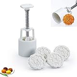 4.Ideal para el molde de la torta de luna y la impresión de la torta.El sello de flores y el patrón prensado transparente para su creación creativa de pasteles.