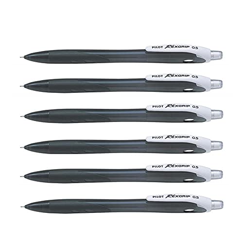 Pilot REXGRIP BEGREEN - Lote de 6 portaminas (0,5 mm), color negro