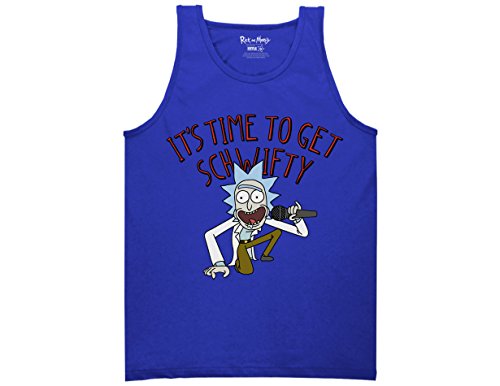 Ripple Junction Rick and Morty It’s Time To Get Schwifty Adult Muscle Tank Large Royal