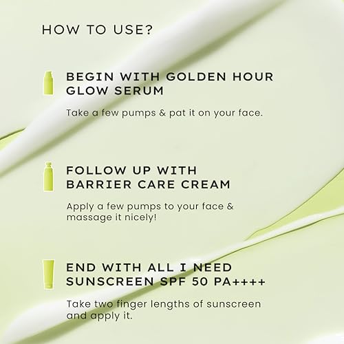 Hyphen Daily Face Care Regime for Normal & Dry Skin | 3 Step Facial Kit Routine withFace Serum, Face Cream & Sunscreen SPF 50 To Heal Skin Dryness & Dehydration | Value Pack of 3