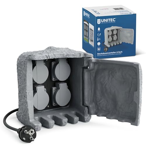 Unitec 44241 Répartiteur Aspect Pierre avec 4 Prises