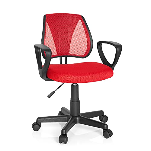 Hjh Office 725103 Silla De Escritorio Para Niños Kiddy Cd Malla Rojo, Respaldo De Altura Regulable, Silla Giratoria Infantil Hjh Office 725103 Silla De Escritorio Para Niños Kiddy Cd Malla Rojo, Respaldo De Altura Regulable, Silla Giratoria Infantil